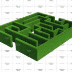 Топиари лабиринт (ДхШхВ) 615х525х100 см- газон  Есо