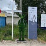 Топиари олень рыбак - газон Есо