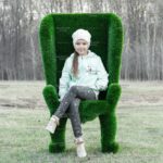 Топиари трон, h=140 см - газон Deluxe