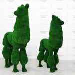 Топиари композиция Альпаки - газон Есо+Luxe