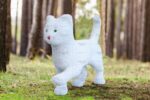 Топиари белый кот, h=60 см - газон Eco