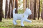 Топиари белый кот, h=60 см - газон Eco