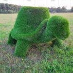 Топиари черепаха с кашпо, Мудрая - газон Eco