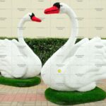 Топиари композиция  лебеди на острове - газон Eco + Deluxe