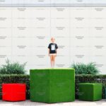 Топиари композиция геометрические фигуры, кубы, 5 шт - газон Eco