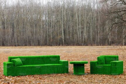 Топиари композиция диван, стол и кресло - газон Eco+