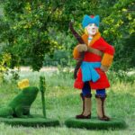 Топиари композиция жених и невеста - газон Eco + Deluxe