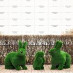 Топиари композиция зайцы, 5 шт - газон Deluxe