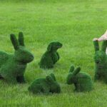 Топиари композиция зайцы, 5 штук - газон Eco