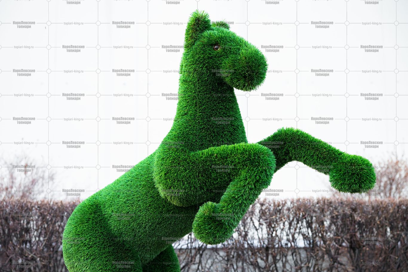 Топиари конь на дыбах - газон Deluxe Топиари конь на дыбах - газон Deluxe