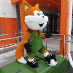 Топиари лисенок футболист, h=160см - газон Eco