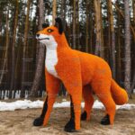 Топиари лисичка Красотка - газон Eco