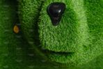 Топиари медведь Бачо, h=145 см - газон Deluxe Green