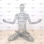 Габион женщина медитация, h=150см