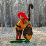 Топиари гном с контрабасом тыква, модель 2 - газон Eco + Deluxe