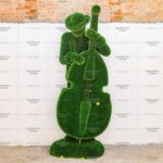 Топиари музыкант, контрабасист Оскар - газон Deluxe