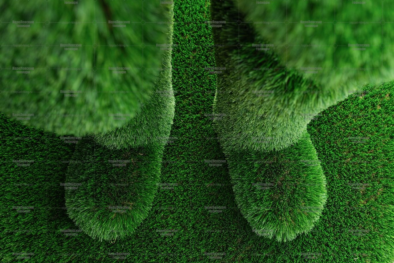 Топиари гусар, ружье в руках - газон Deluxe Топиари гусар, ружье в руках - газон Deluxe