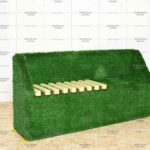 Топиари лавочка, фотозона, полимерная доска - газон Deluxe