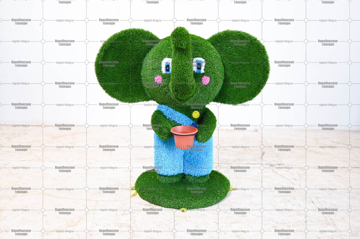 Топиари слоник с кашпо - газон Eco Топиари слоник с кашпо - газон Eco