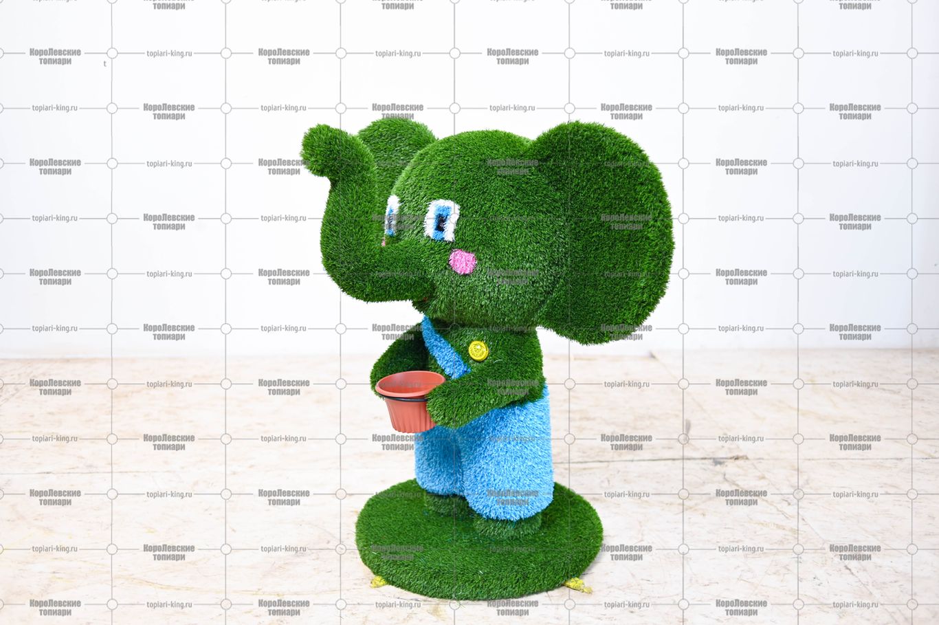 Топиари слоник с кашпо - газон Eco Топиари слоник с кашпо - газон Eco