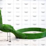 Топиари павлин клумба - газон Eco