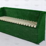 Топиари лавочка фотозона, модель 2 - газон Есо