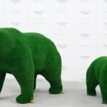 Топиари композиция медведи Твинки и Велес - газон Есо