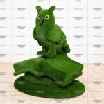 Топиари композиция сова на книге, h=132см - газон Есо