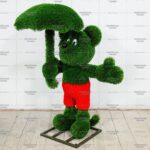 Топиари мышонок Торино с зонтиком - газон Deluxe + Eco+