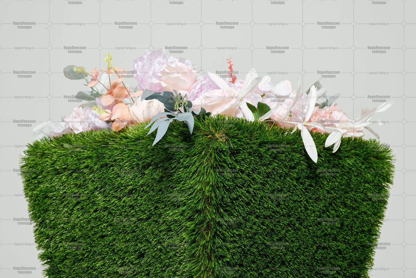 Топиари вазон Кантри, L = 45 см - газон Deluxe Топиари вазон Кантри, L = 45 см - газон Deluxe