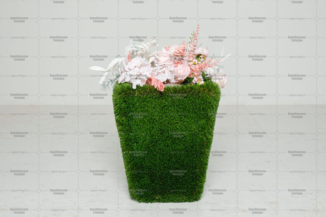 Топиари вазон Кантри, L = 45 см - газон Deluxe Топиари вазон Кантри, L = 45 см - газон Deluxe