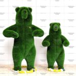 Топиари композиция медведи цирковые, размер S, h=150 см и M, h=200 см  - газон Deluxe