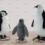 Топиари композиция пингвины, 3шт. - газон Eco