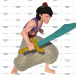 Топиари мальчик Адиль , h= 100 см - газон Есо