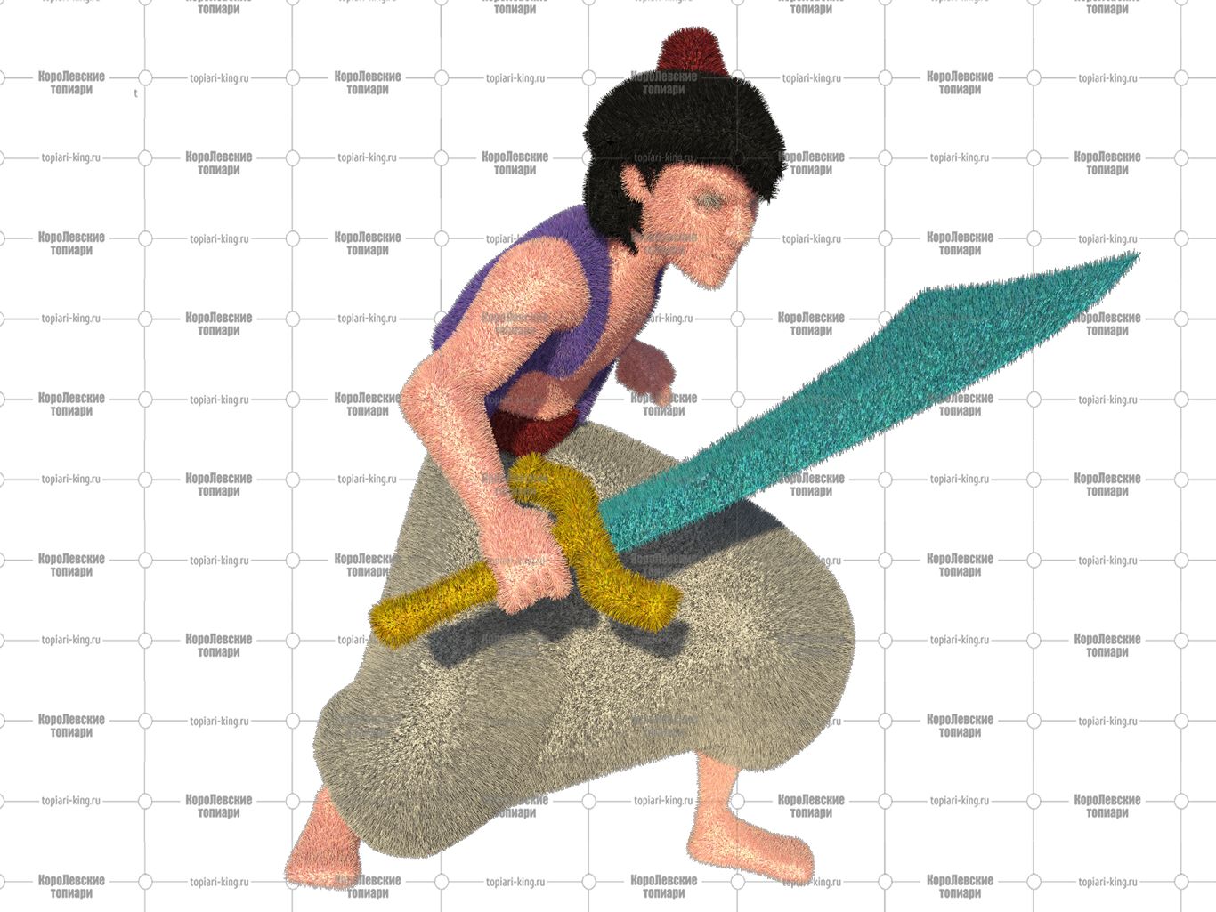 Топиари мальчик Адиль , h= 100 см - газон Есо Топиари мальчик Адиль , h= 100 см - газон Есо