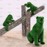 Топиари композиция мишки в лесу, 3шт. - газон Deluxe Greeen