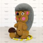 Топиари Ежик с грибом - газон Есо