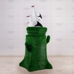 Топиари композиция 3 аиста на пне - газон Deluxe+Eco