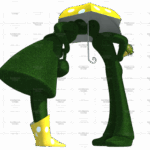 Топиари композиция пара под зонтом - газон Есо