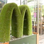 Топиари логотип, фаст фуд - газон Premium