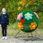 Топиари шар поляна, h=135 см - газон Eco