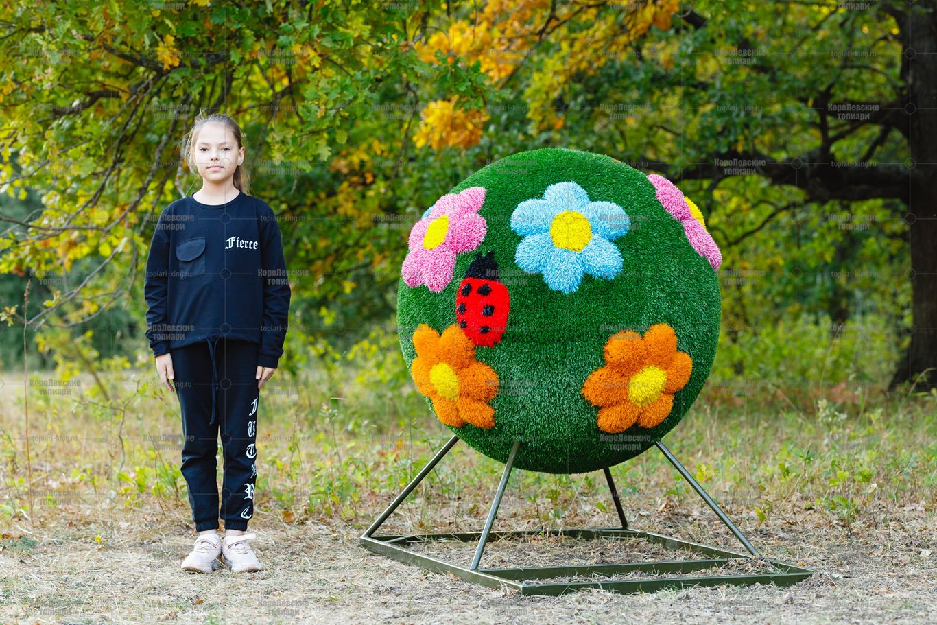 Топиари шар поляна, h=135 см - газон Eco Топиари шар поляна, h=135 см - газон Eco