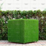 Топиари куб, зеленый,  h= 83 см - газон Eco