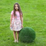 Топиари шар в виде куста туи, 50 см - газон Eco