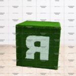 Топиари куб с буквой Я, h=100см - газон Deluxe+Есо