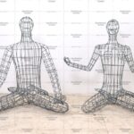 Композиция габионы медитация, h=150 см