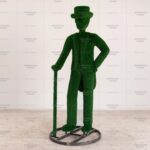 Топиари джентельмен во фраке и цилиндре  с тростью, h=180 см газон Eco