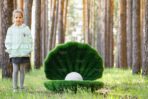 Топиари ракушка с жемчугом, h=80 см- газон Eco