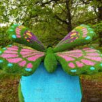 Топиари композиция бабочка на земном шаре №2   - газон Eco + Eco +