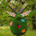 Топиари композиция бабочка на шаре поляна - газон Eco + Eco +